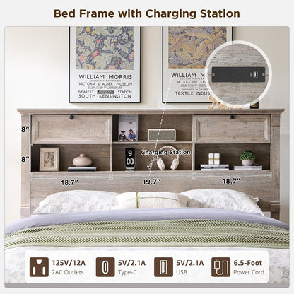 queen size bed frame 2 drawer & 4 showing dimensions