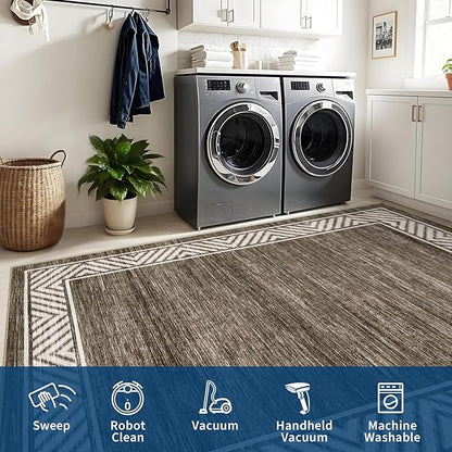 GarveeHome Washable Hallway Rug 2x6 Narrow Modern Bordered Floor Runner - Image 6