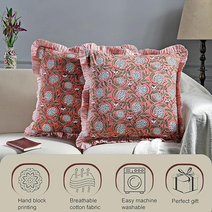Ridhi Modern Farmhouse Pillow Covers Decorative Cotton Throw Pillow Covers Set - Image 4