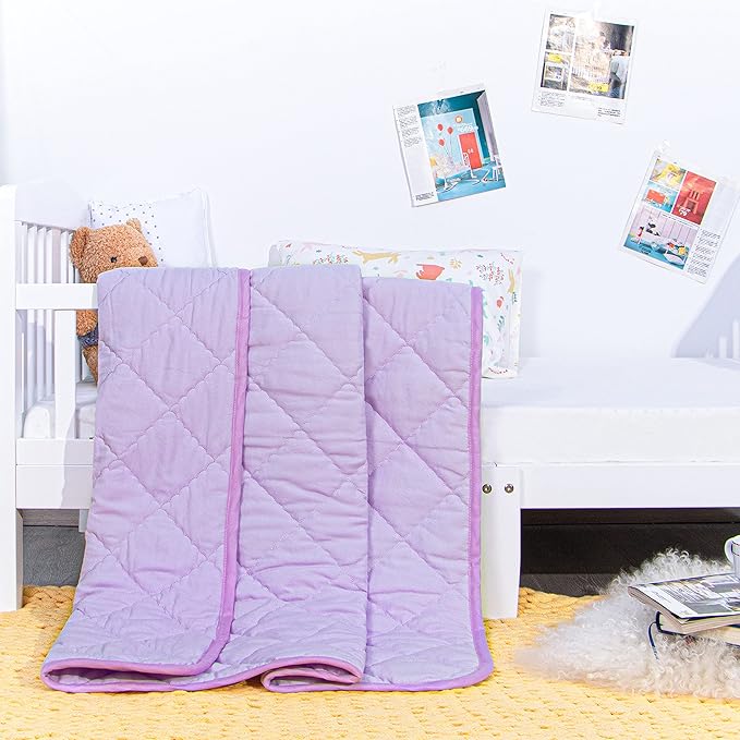 NTBAY Down Alternative Toddler Comforter, Lightweight and Warm Solid Color Baby - Image 5