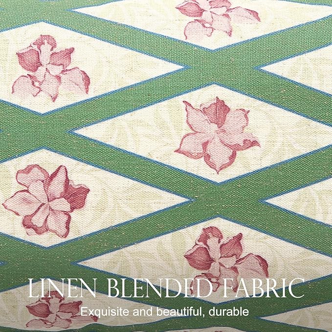 patdrea Designer Throw Pillow Covers Set of 2, French Elegant Spring Green Linen - Image 5