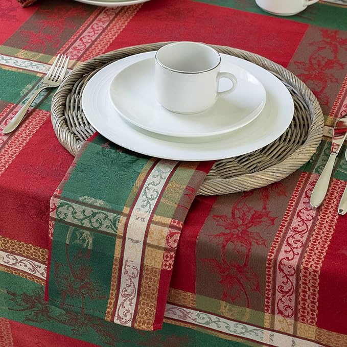 Benson Mills Holiday Legacy Yarn Dyed Jacquard Fabric Cloth Napkins, - Image 6