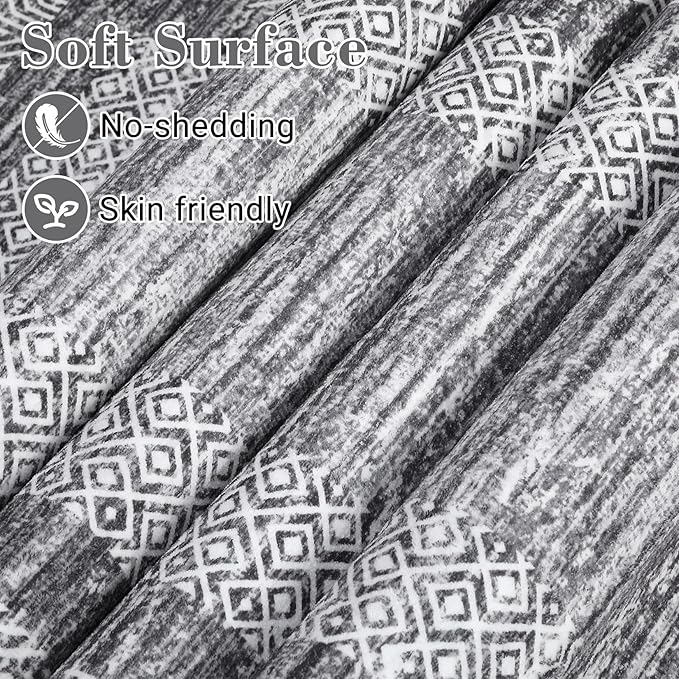 GarveeHome Modern Geometric Area Rug 5x7 Distressed Bordered Rug Washable Non - Image 4