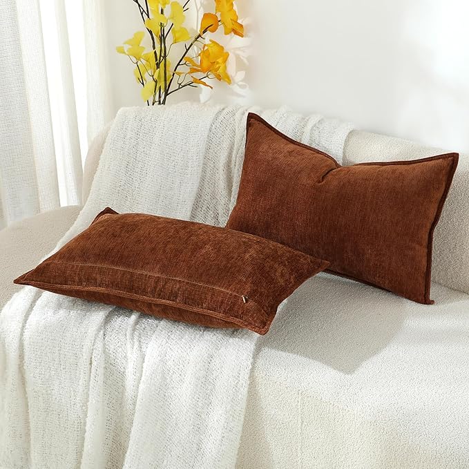 Stellhome Set of 2 Fall Decorative Pillow Covers Super Soft Textured Lumbar - Image 5