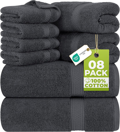 utopia towels 8 piece majestic plush luxury towel shown in use