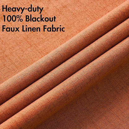 MIULEE 100% Blackout Linen Curtains - Image 5