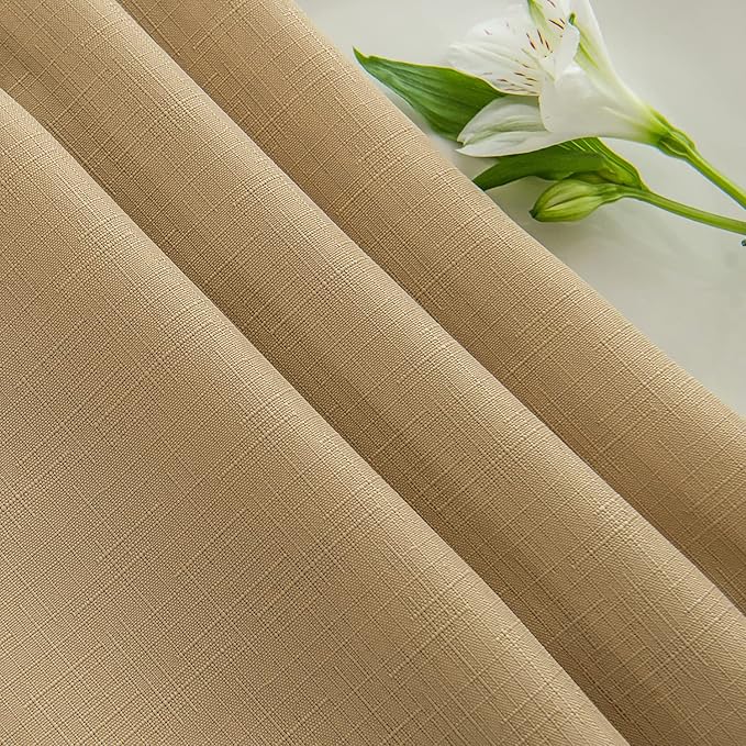 maxmill Slubby Texture Tablecloth Water Resistance Antiwrinkle Spillproof Soft - Image 8