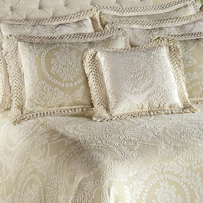 Timeless Vintage Style Bedding | Neutral Sage and Ecru | Textured Matelasse - Image 3