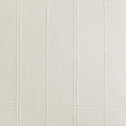 ZeeMart Linen Checked Throw Pillow Covers Set of 2, 16x16 Inch Ivory/Cream - Image 4