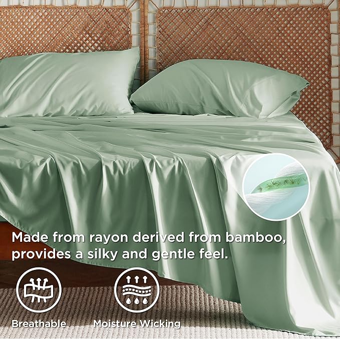 Bedsure King Size Sheets Set, Cooling Sheets - Image 3