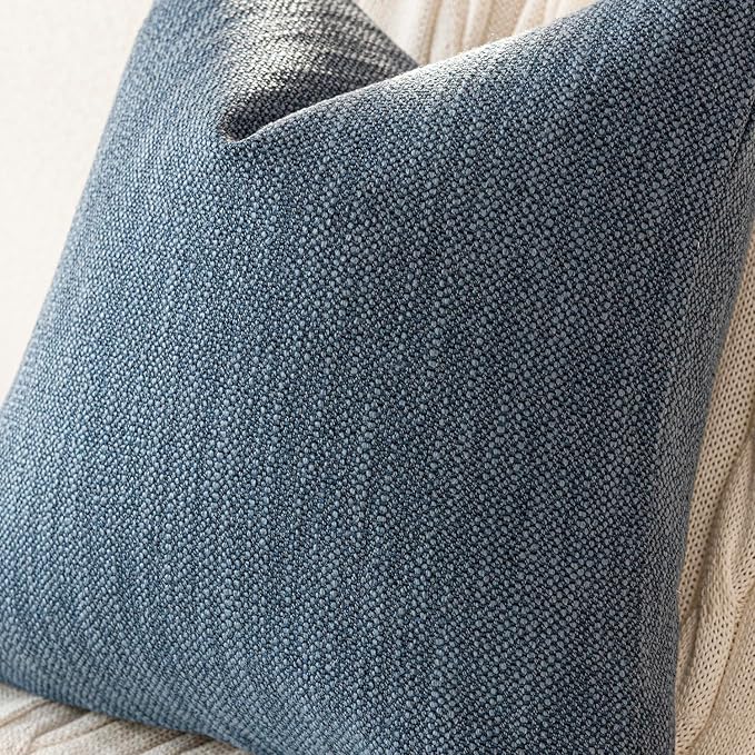 Foindtower Set of 2 Decorative Textured Burlap Linen Throw Pillow Covers - Image 3