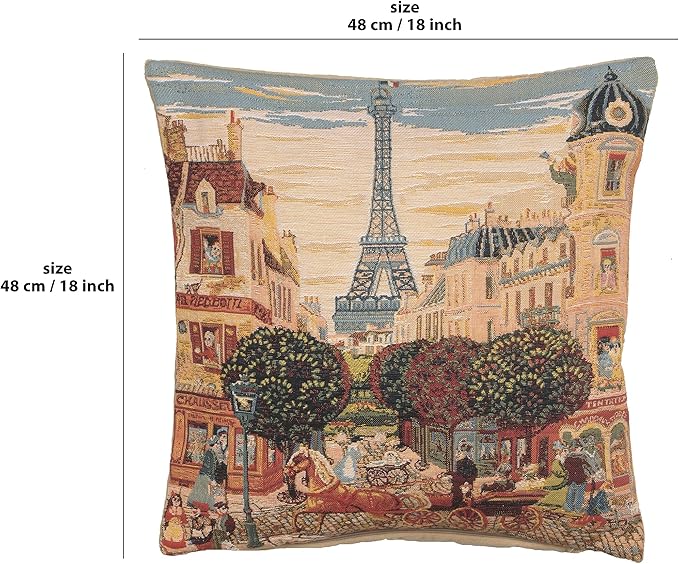 Charlotte Home Furnishings Decorative Throw Pillow Cover 18x18 – European Woven - Image 2
