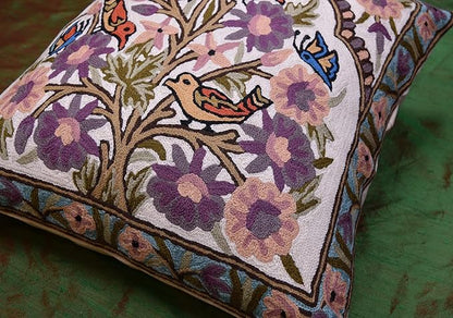 Tree of Life Pillow Cover Lavender Floral Pillowcase Botanical Flower Pillows - Image 2