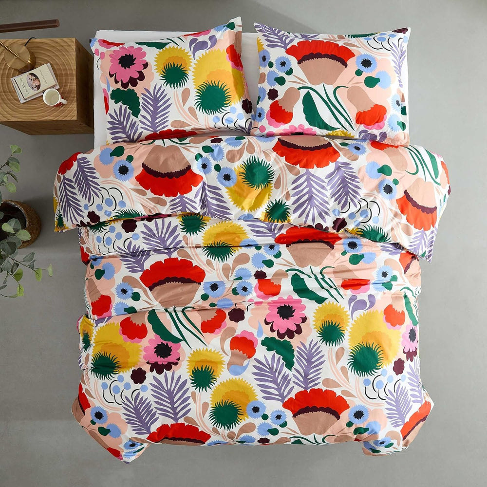 MARIMEKKO - King Duvet Cover Set with Shams, Cotton Percale