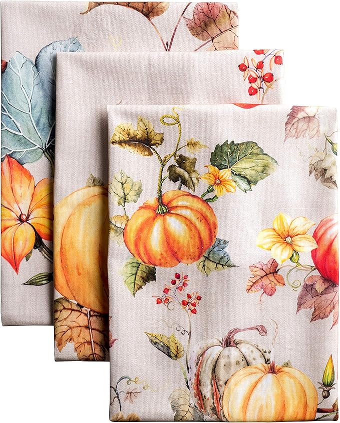 Maison d' Hermine Kitchen Towels Set of 3 100% Cotton 20" x 27.5" Reusable by MaisondHermine