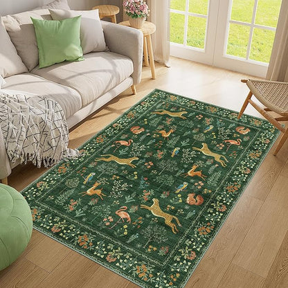 DUKINO 4x6 Rug, Washable Animal Area Rug - Image 6