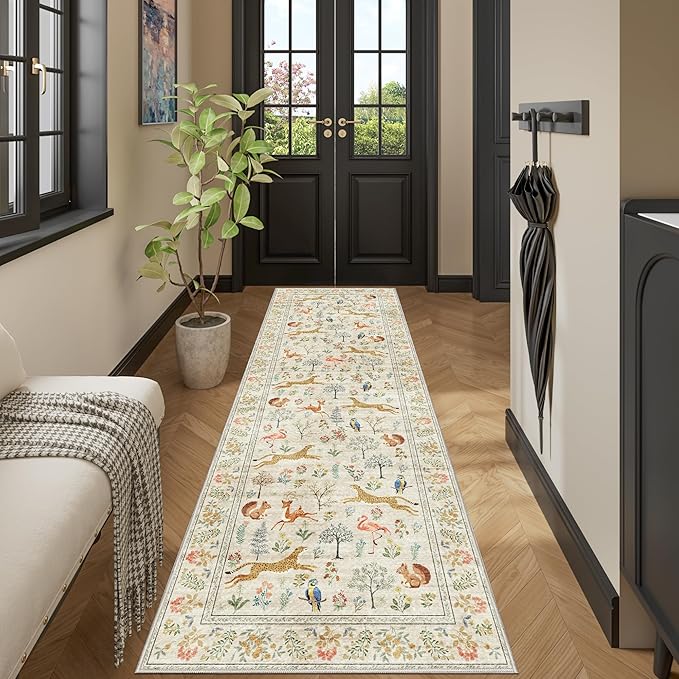 DUKINO 2.6x8 Rug for Hallway, Washable Kitchen Runner Rug - Image 5