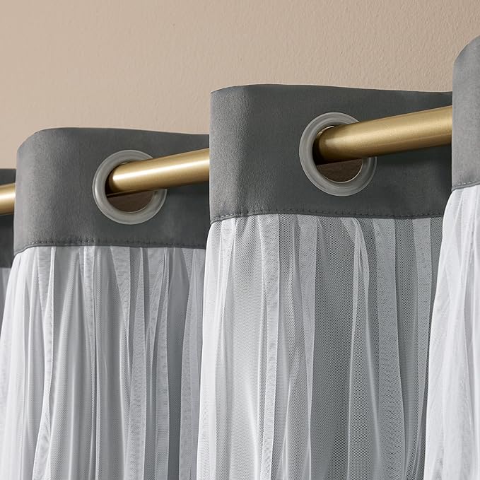 TOWN & COUNTRY LUXE Talia Double Layer Indoor Curtains, Sheer and Room - Image 4