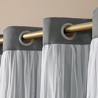 TOWN & COUNTRY LUXE Talia Double Layer Indoor Curtains, Sheer and Room - Image 4