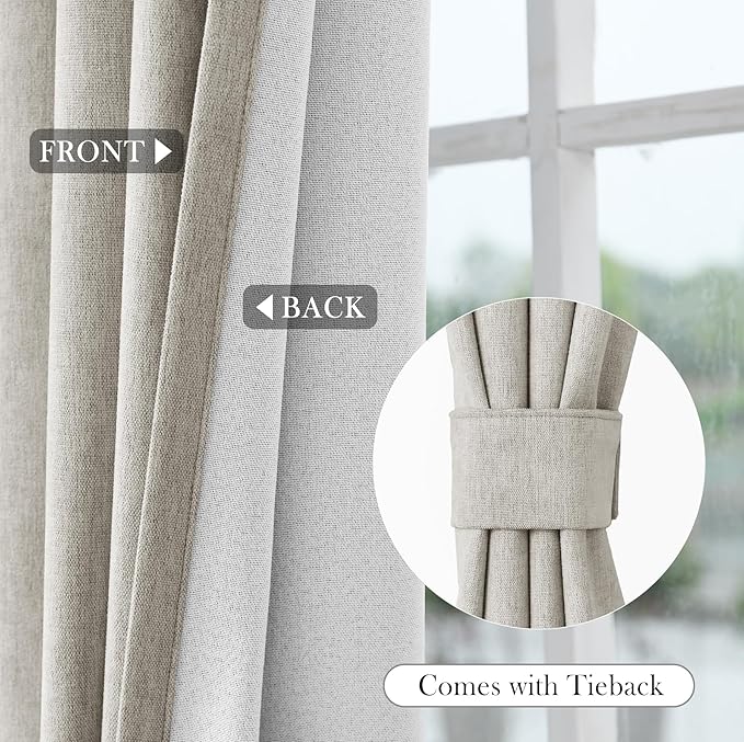 Macochico 100% Blackout Chenille Curtains - Image 6