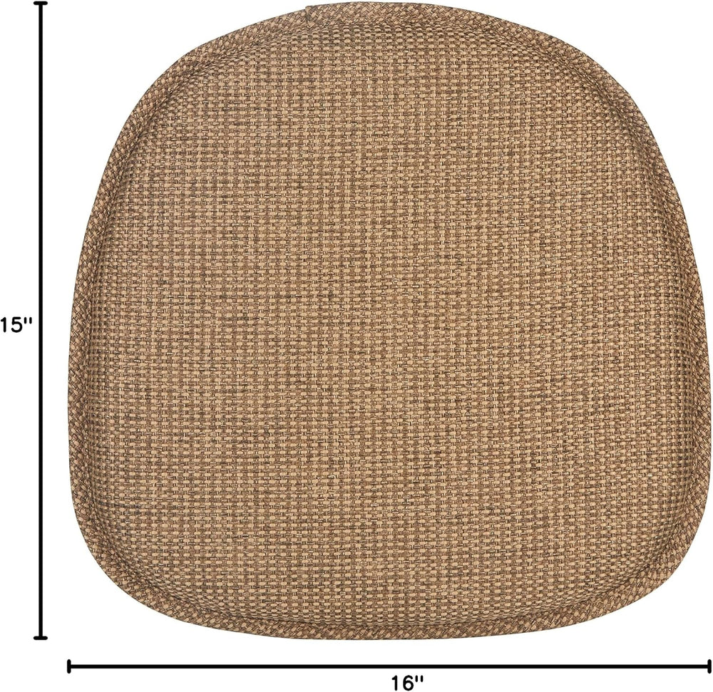 Klear Vu Gripper Non-Slip Mid Century Modern Shell Chair Cushion, Assembled i...