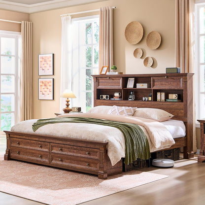 farmhouse queen size bed frame with 54" tall, main product view