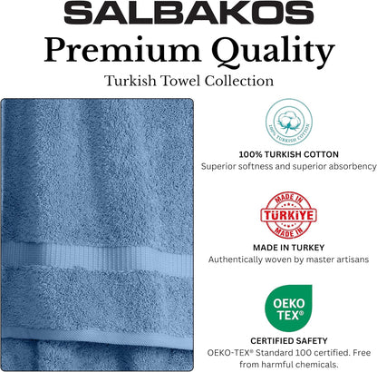 salbakos 100% turkish cotton bathroom towel set of, close-up detail