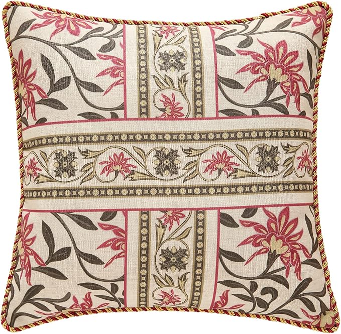 patdrea Designer Throw Pillow Covers, Vintage Red Linen Pillowcases by Welcometopatdrea