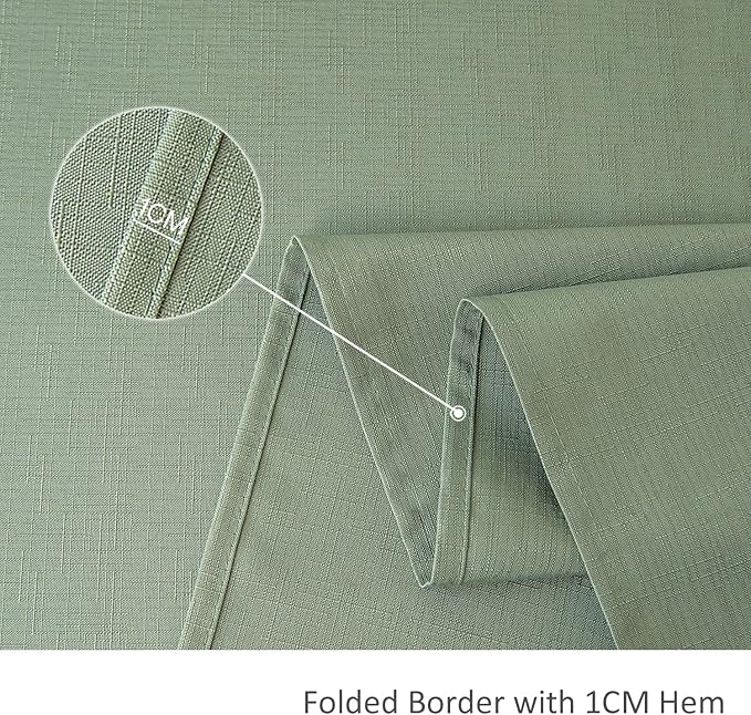 maxmill Faux Linen Texture Tablecloth Stain Resistant Waterproof Wrinkle - Image 6