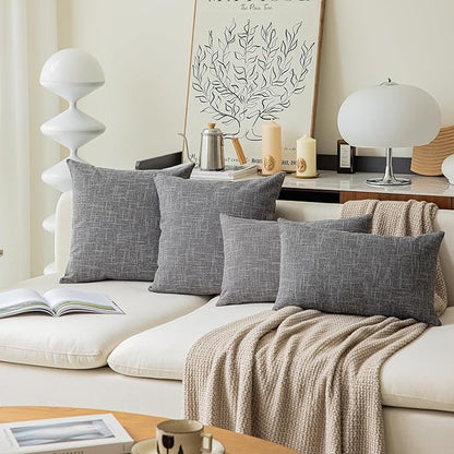 Kevin Textile Star Linen Soft Pillow Covers, Square Decorative Throw Cushion - Image 7