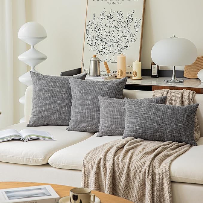Kevin Textile Pack of 2 Decorative Linen Throw Pillow Covers, Soft Cushion Case - Image 7