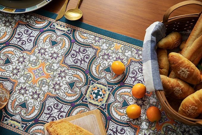 13×72 Inch Table Runner, Retro-Luxury Tassels Series - Image 9