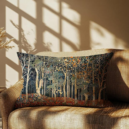 Rustic Autumn Forest Pillow Covers 20x12 Double-Sided, Fall Home Room Decor - Image 5