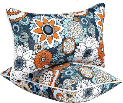 JMGBird 12×20 Inch Outdoor Lumbar Pillows Pack of 2 Waterproof Throw Pillows by JMGBird