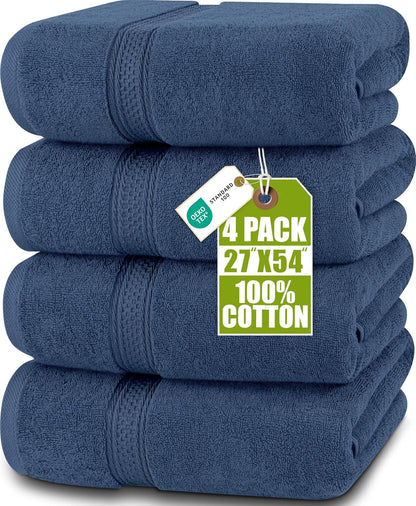utopia towels 4 pack premium bath towels, 27x54 shown in use
