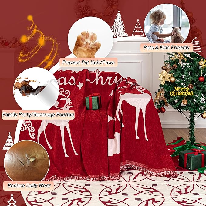 MYSKY HOME Christmas Couch Cover - Image 2