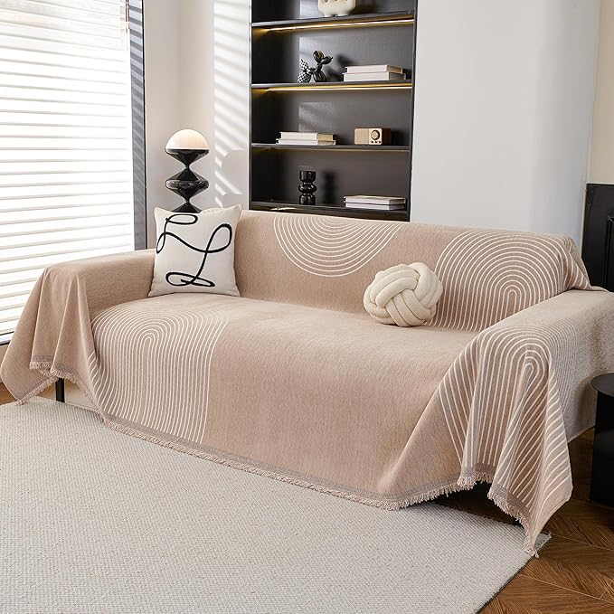 MEETSKY Couch Cover Sofa Cover Washable, Chenille Sofa Covers - Image 2