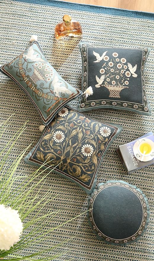 Green Throw Pillow Covers, French Farmhouse - Image 7