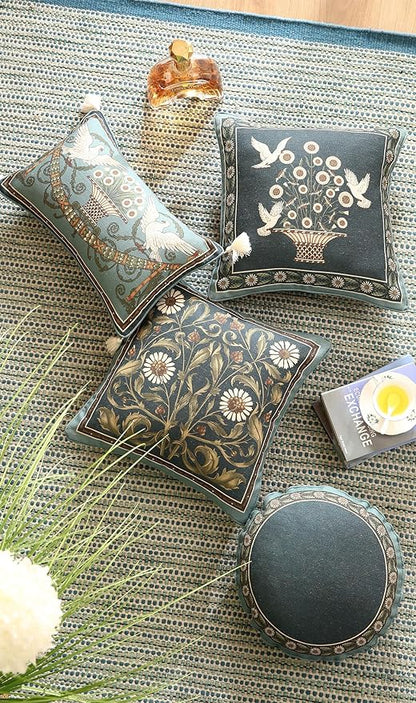 Green Throw Pillow Covers, French Farmhouse - Image 7