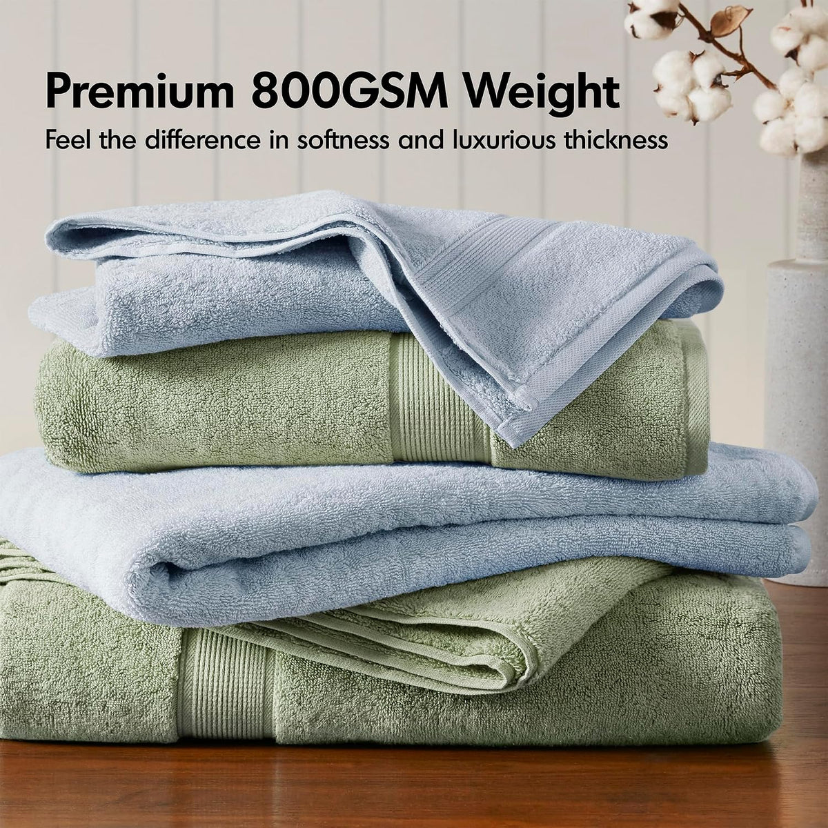 madison park 800gsm 100% cotton bathroom bath towel shown in use