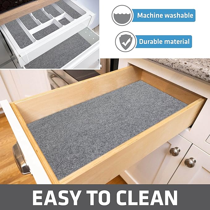 Drymate Premium Luxury Shelf & Drawer Liner, Thick Cushioned Fabric, - Image 6