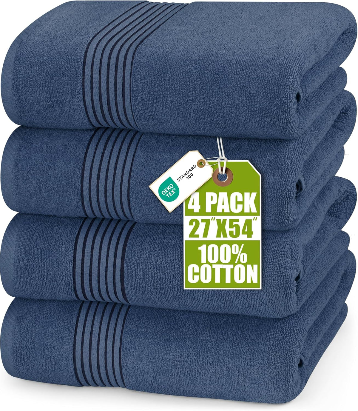 utopia towels luxurious bath towels set, 27x54 in shown in use