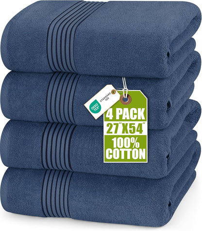 utopia towels luxurious bath towels set, 27x54 in shown in use