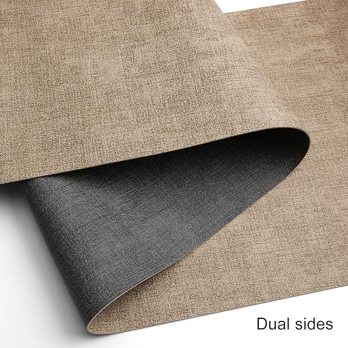 Table Runners 72 Inches Long, Dual-Sided Faux Leather Farmhouse Table Runner - Image 2
