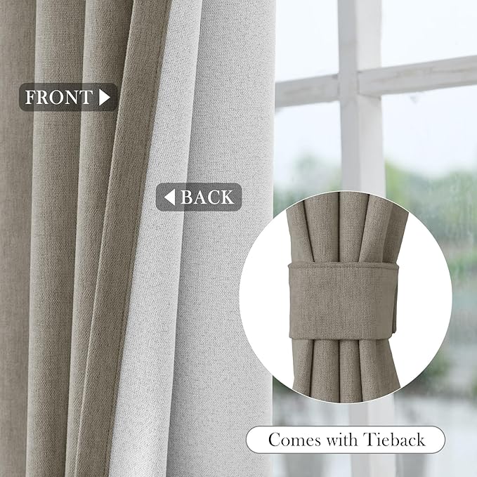 Macochico 100% Blackout Chenille Curtains - Image 6