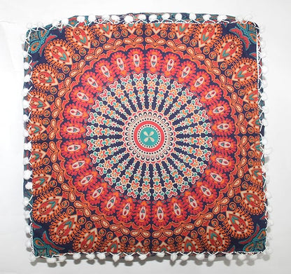 CRAFT KALA Large Hippie Mandala Meditation Floor Ottoman Pillow Cushion Pouf - Image 7