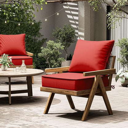 Outdoor Seat Cushion Set 24 L × 24 W × 5 H Inch Waterproof & Fade Resistant - Image 7