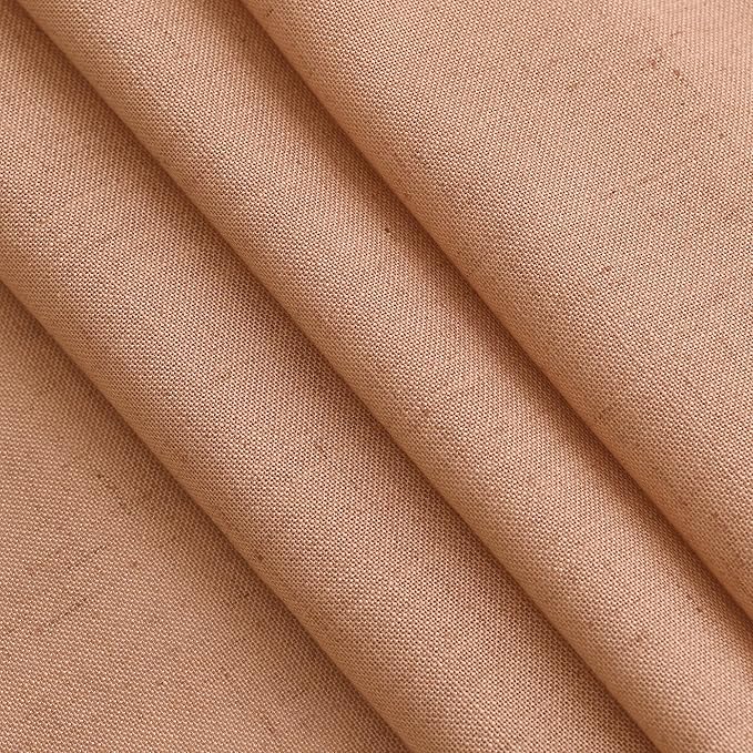 Nanspring Peach Quartz Boho Style Linen Blend Drapes 84 Inch Long 2 Panels Set - Image 5