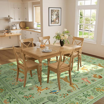 DUKINO 5x7 Rug, Washable Animal Living Room Rug - Image 4