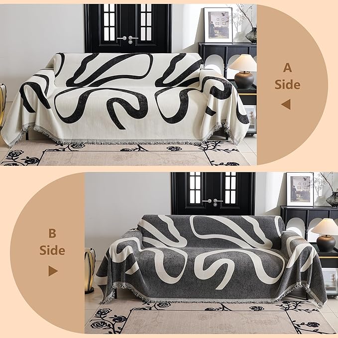 MYSKY HOME Boho Couch Cover Super Soft Couch Covers - Image 3